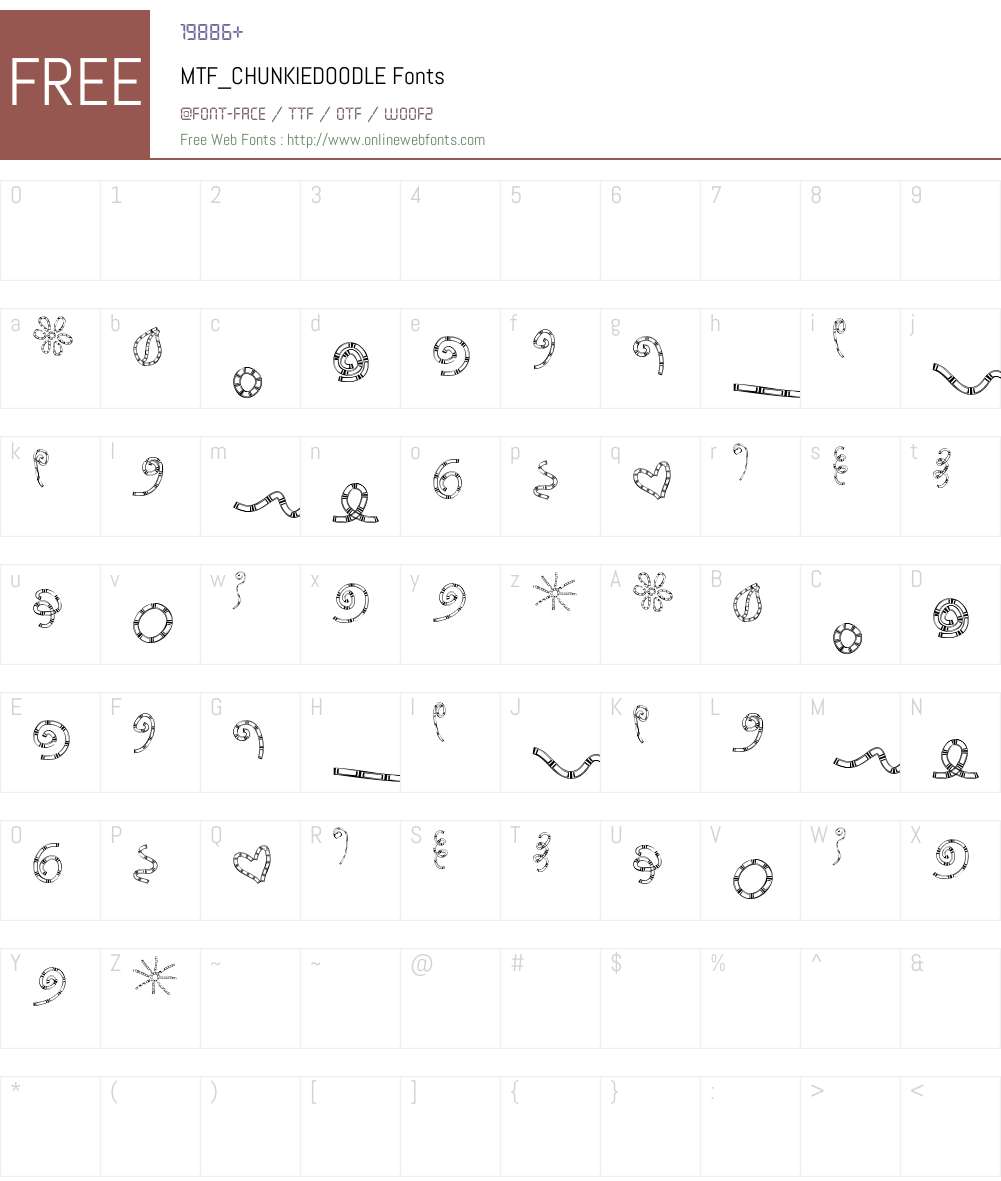 MTF_CHUNKIEDOODLE Font Screenshots