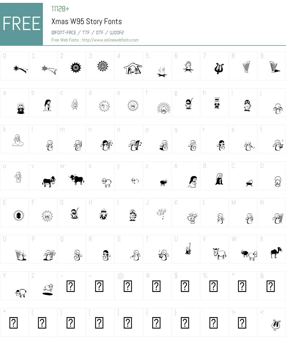 XmasW95-Story Font Screenshots