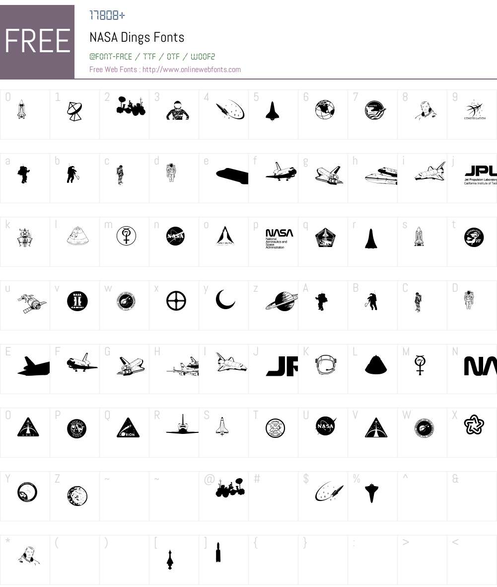 NASA Dings 1.0; 2008 Fonts Free Download - OnlineWebFonts.COM