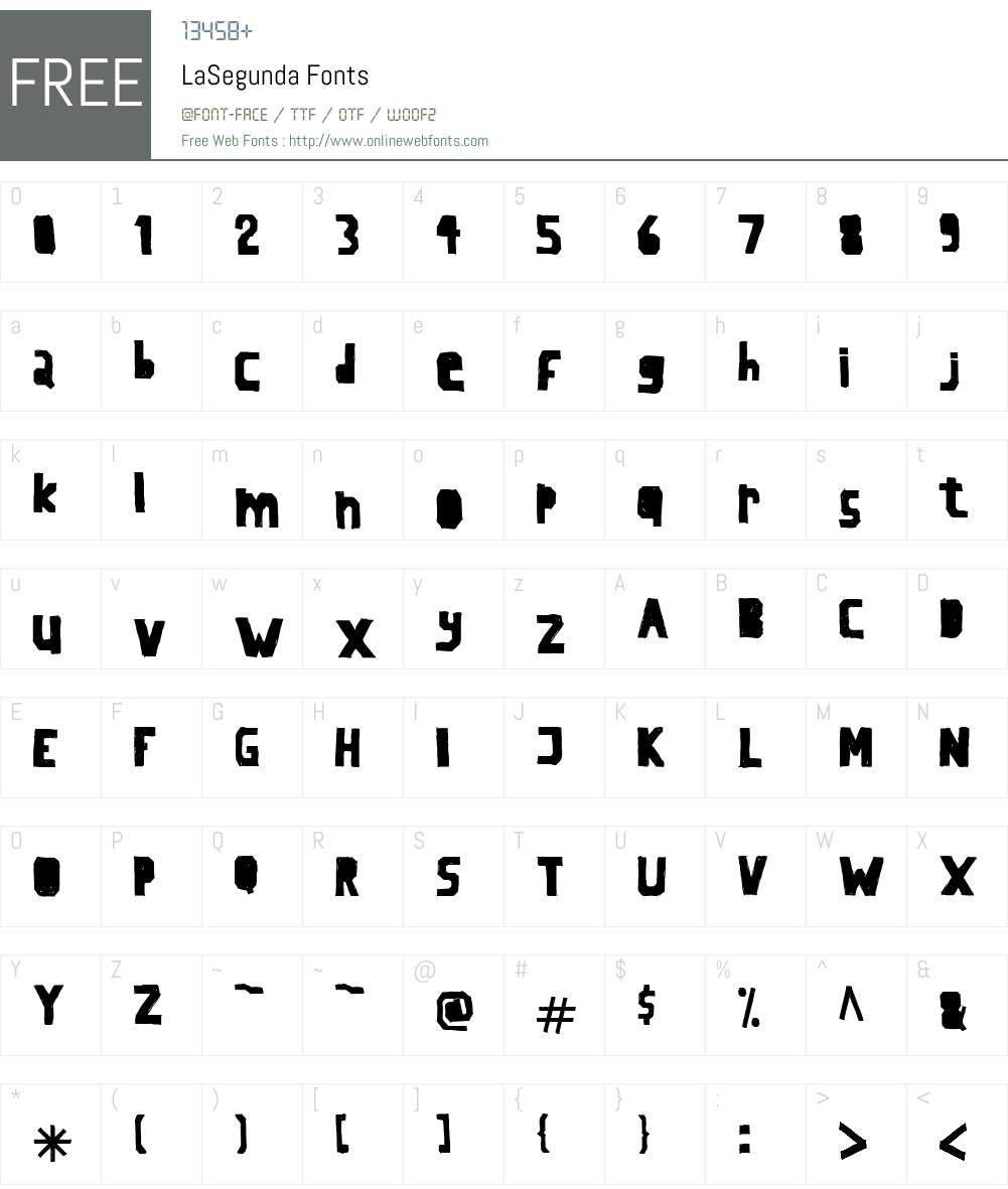 LaSegunda Font Screenshots