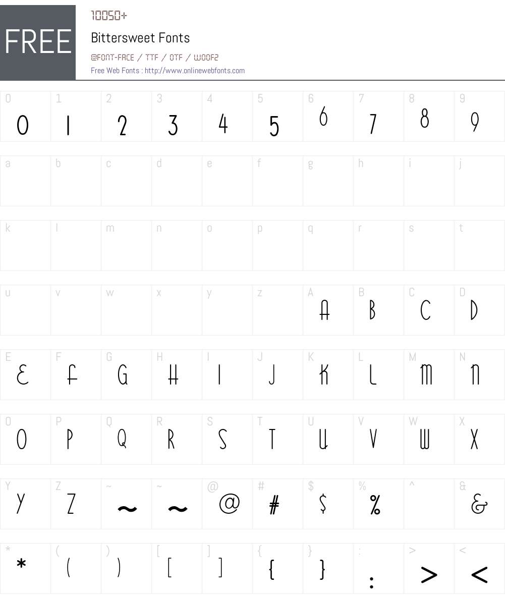 Bittersweet Font Screenshots