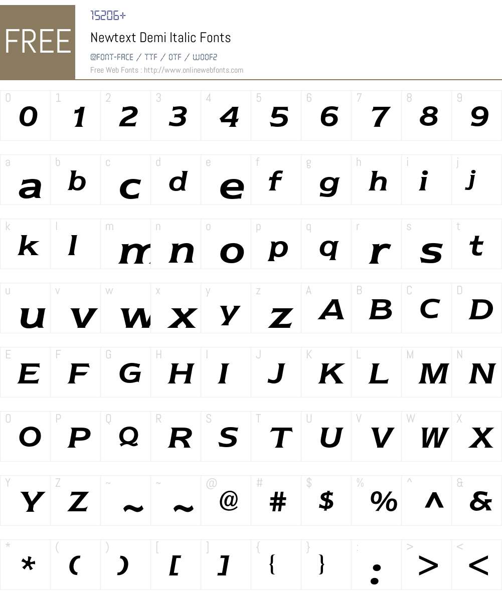 Newtext BQ Font Screenshots