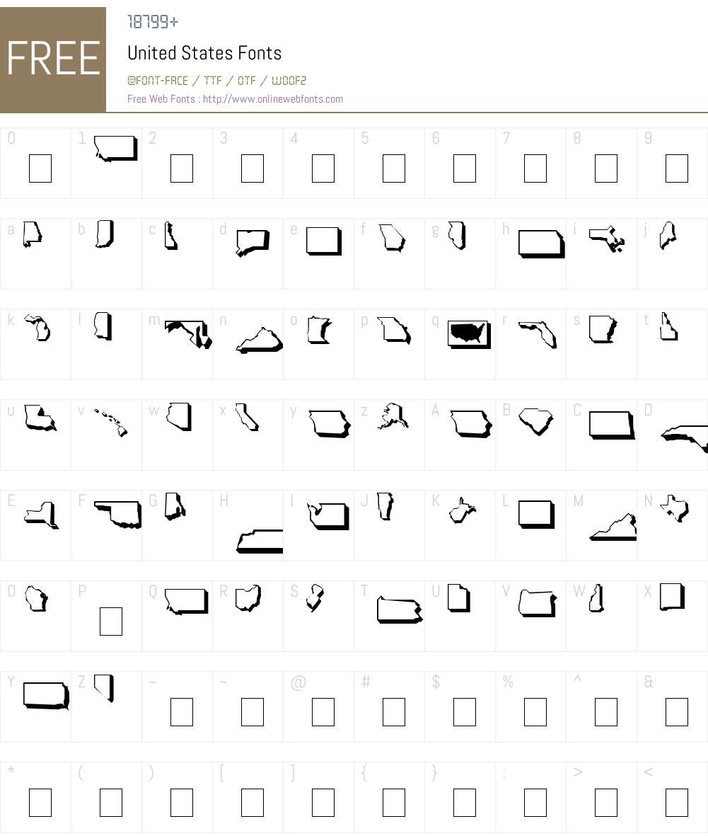 United States Font Screenshots
