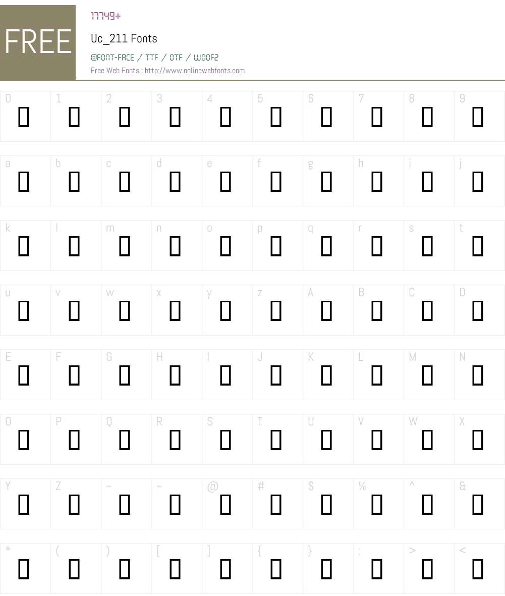 Uc_211 Font Screenshots