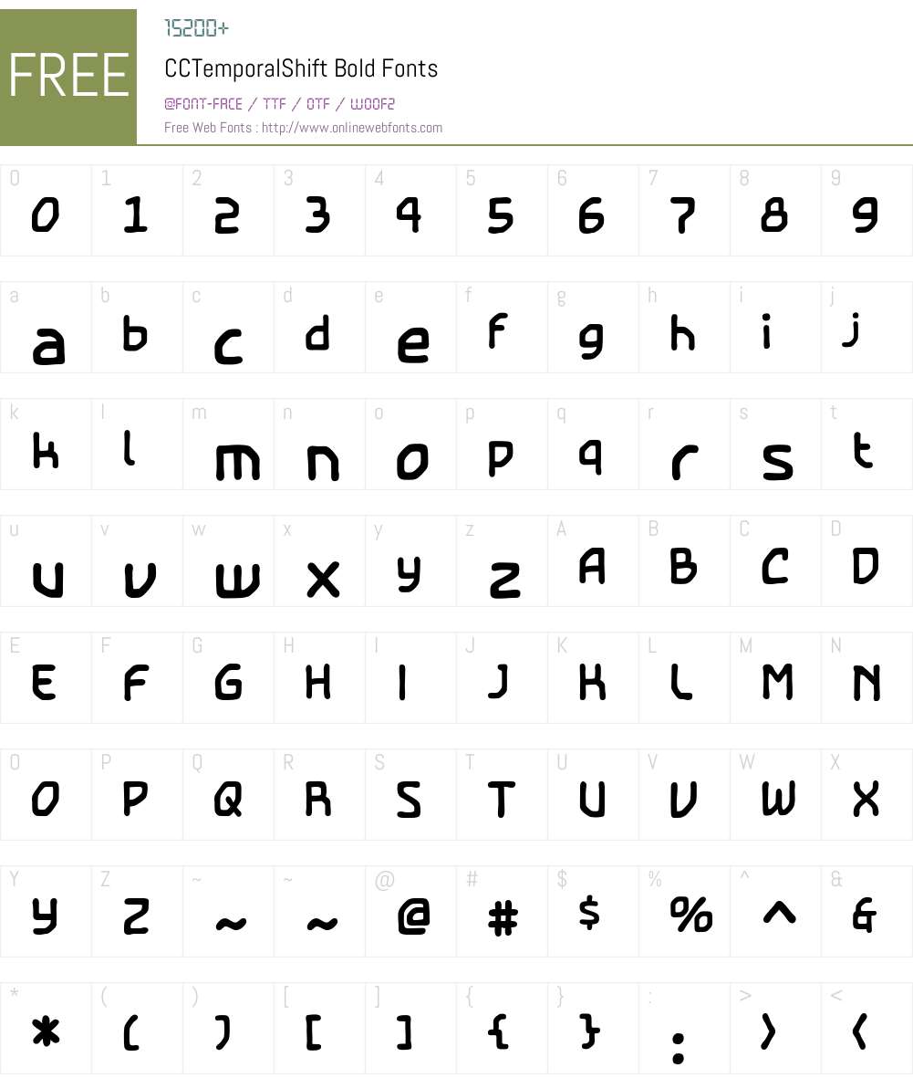 CCTemporalShift-Bold Font Screenshots