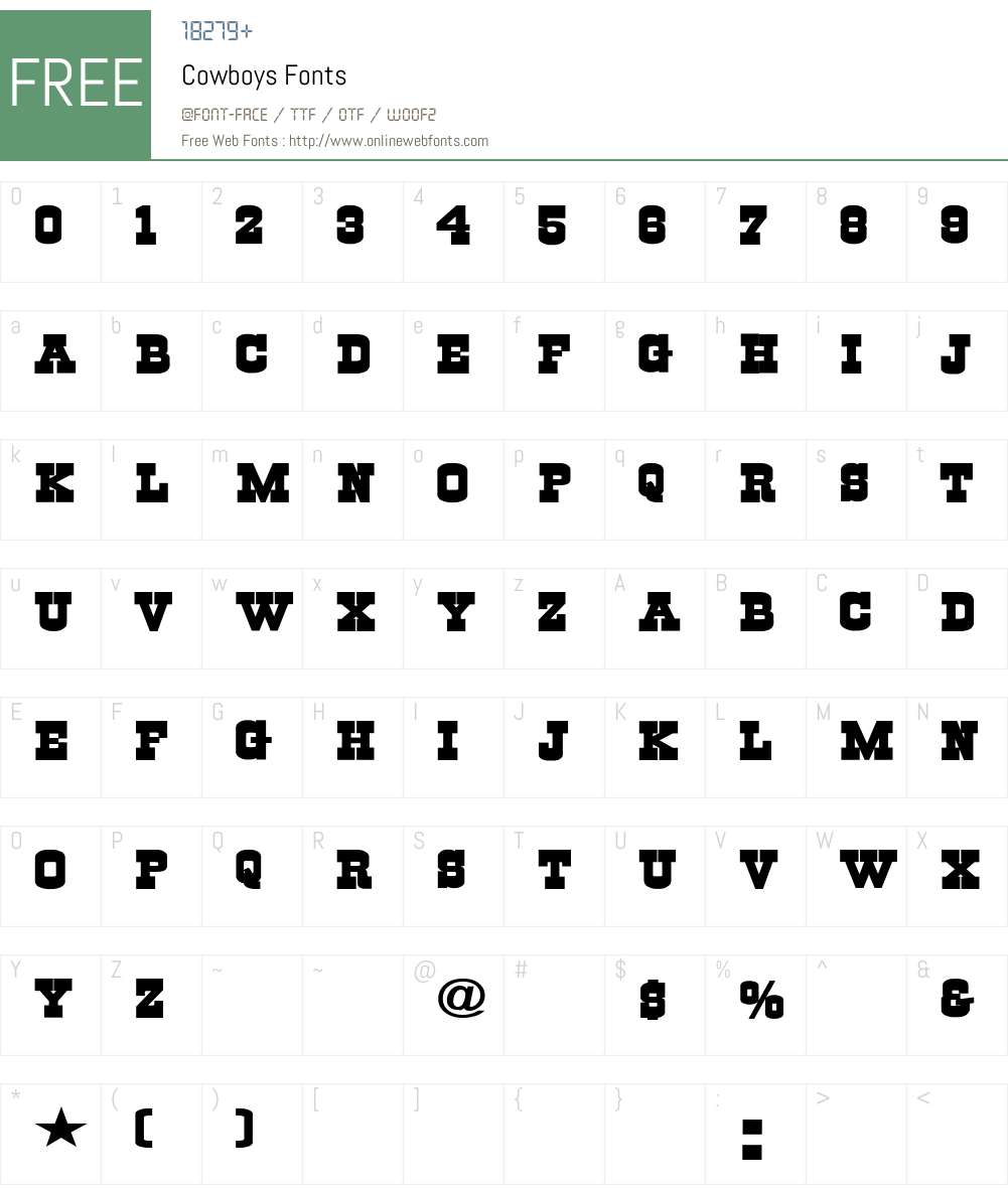 Cowboys Font Screenshots