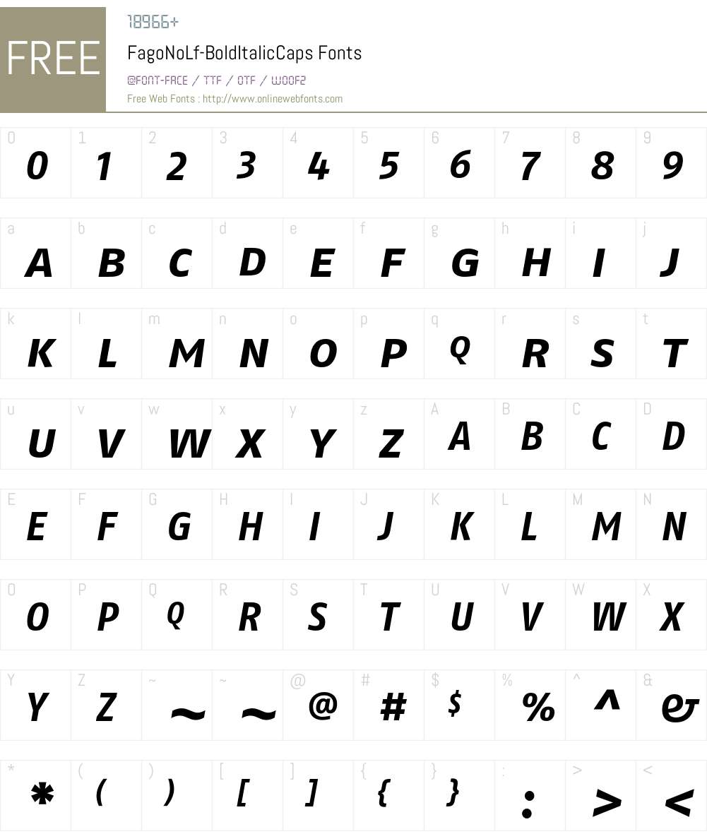 FagoNoLf Font Screenshots