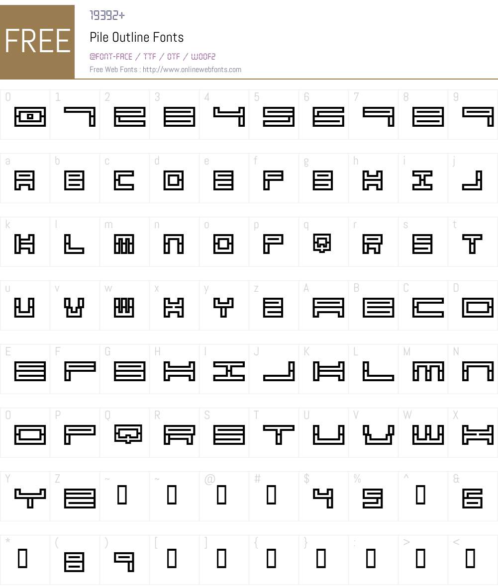 Pile Font Screenshots