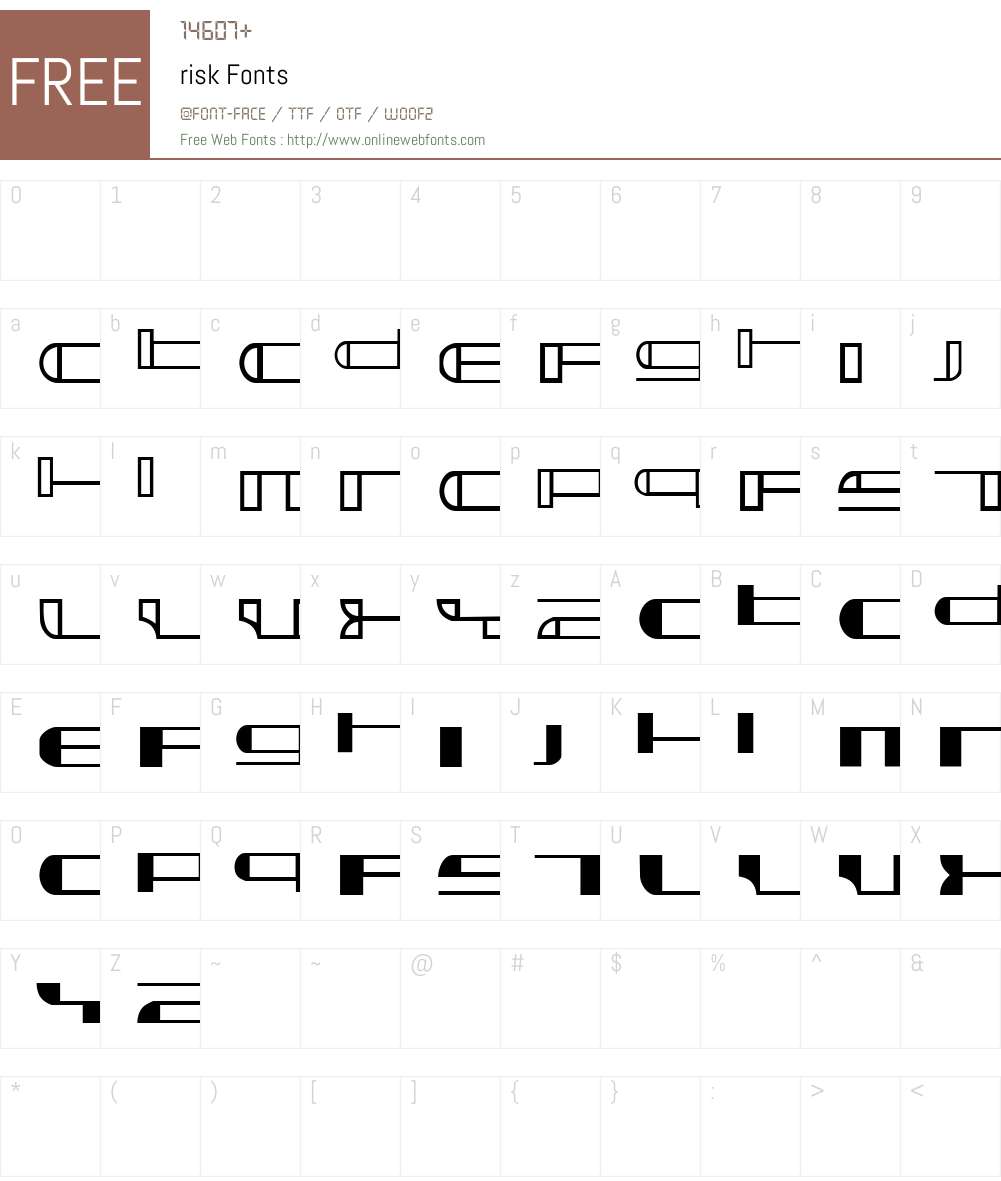 risk Font Screenshots