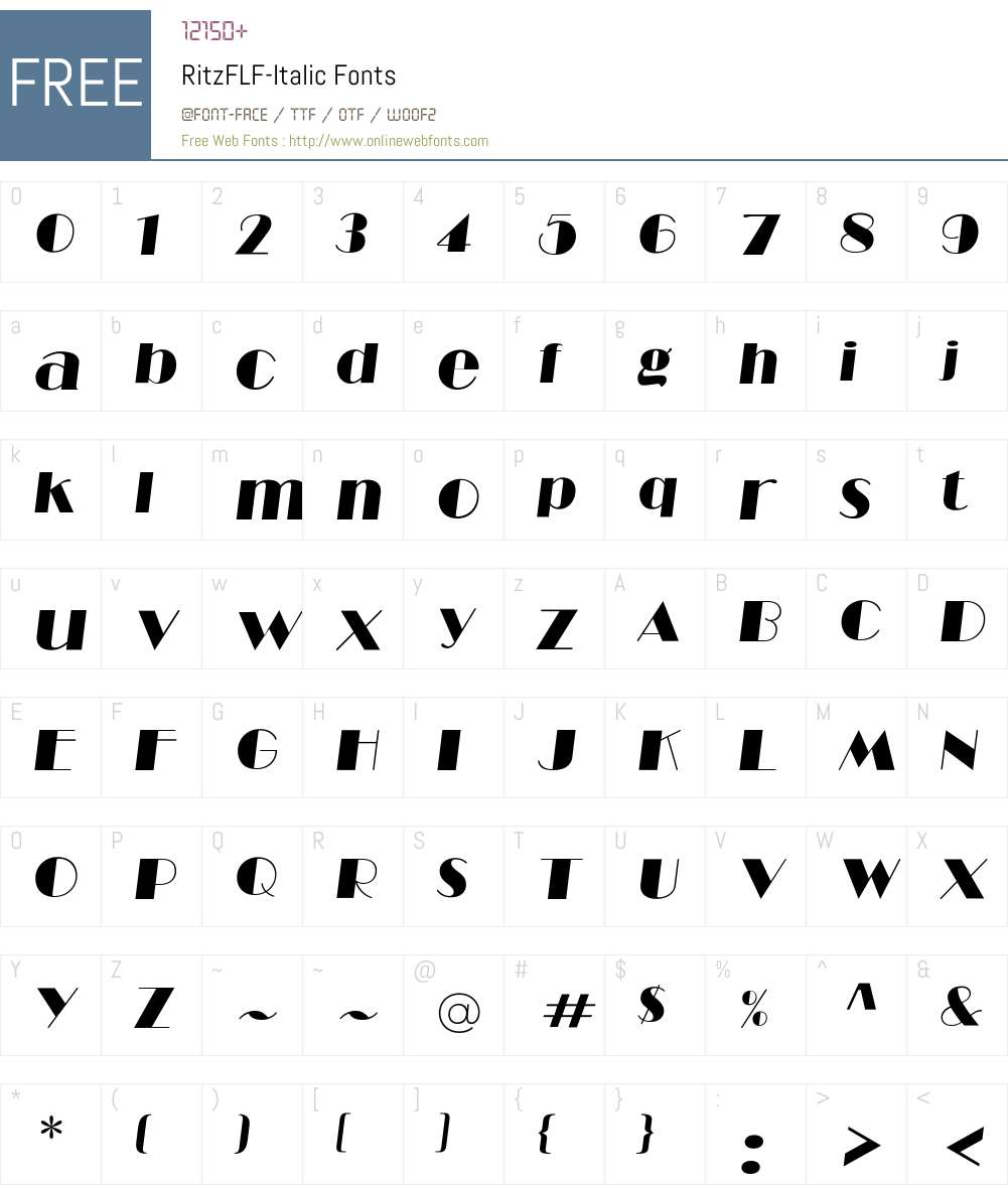 RitzFLF Font Screenshots