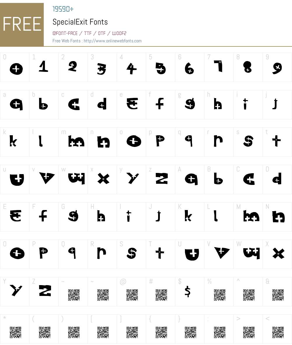 SpecialExit Font Screenshots