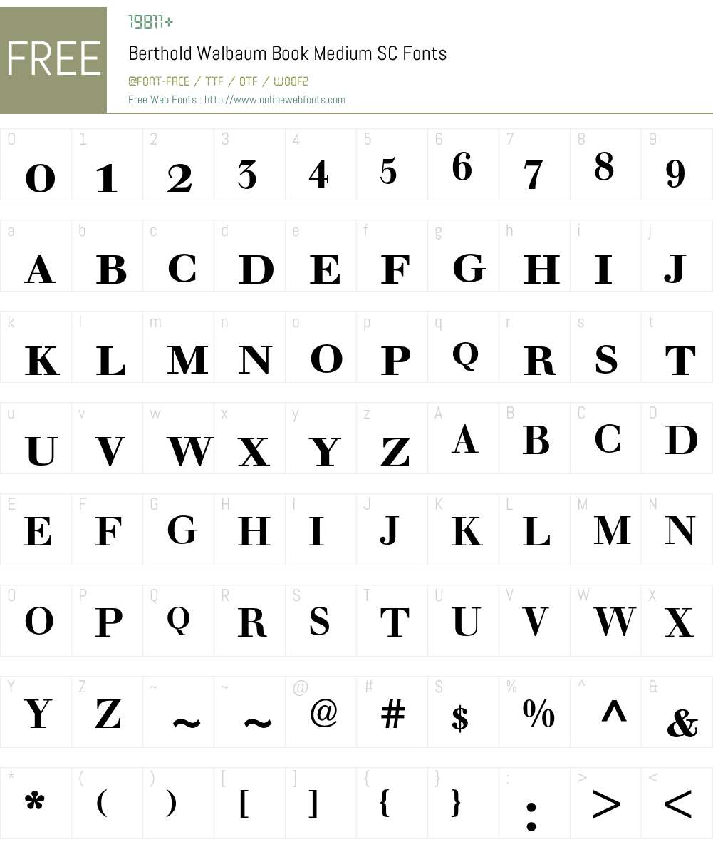 Berthold Walbaum Book Font Screenshots
