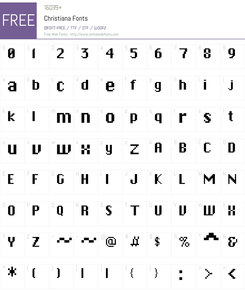 Christiana Font Screenshots