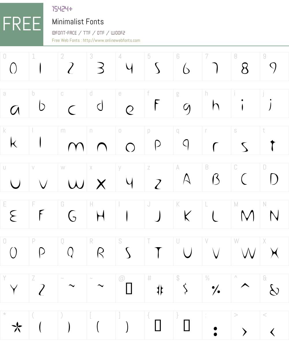 Minimalist Font Screenshots