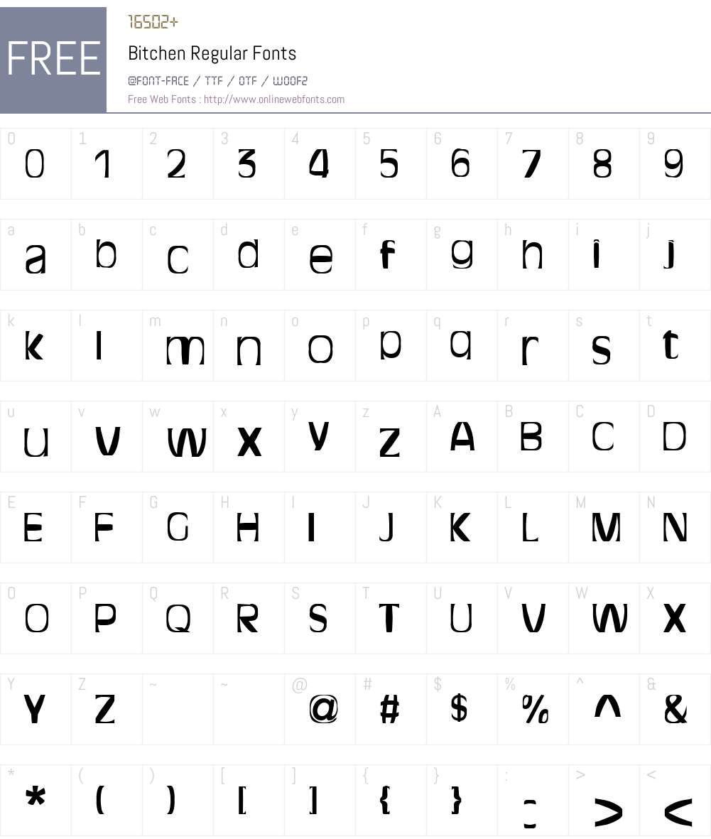 Bitchen Font Screenshots