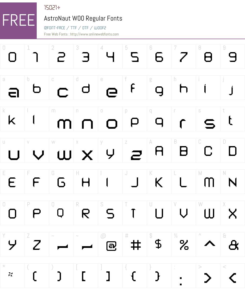 AstroNautW00-Regular Font Screenshots