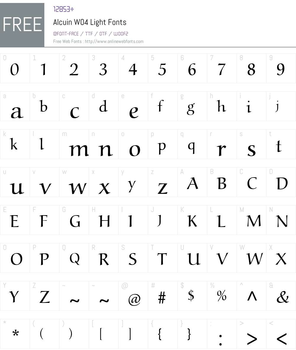 Alcuin Font Screenshots