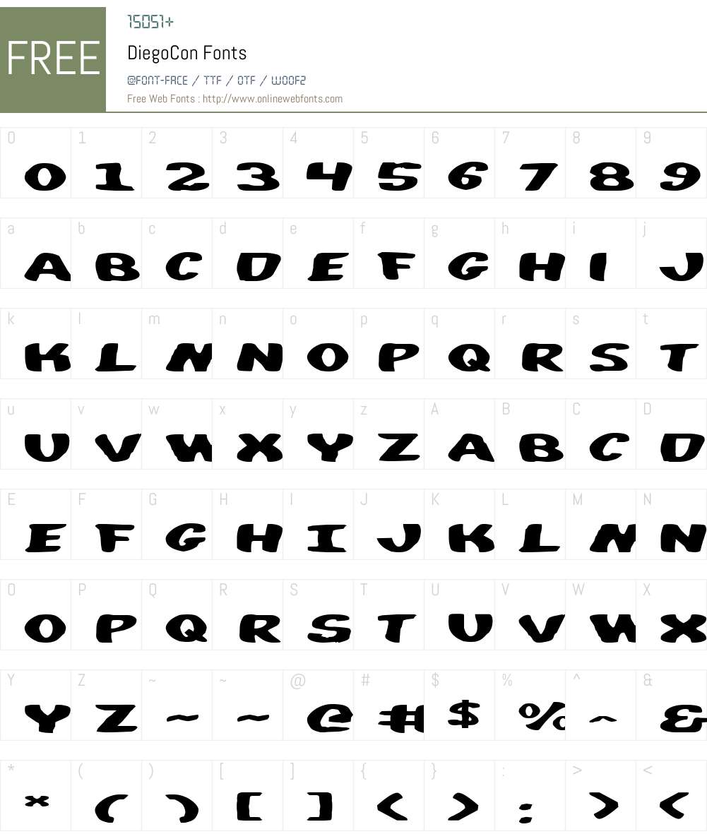 DiegoCon Font Screenshots