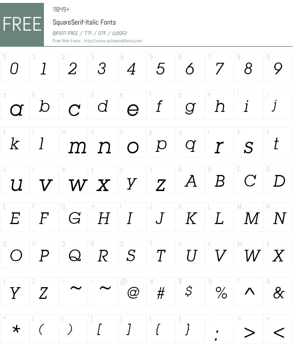 SquareSerif Font Screenshots