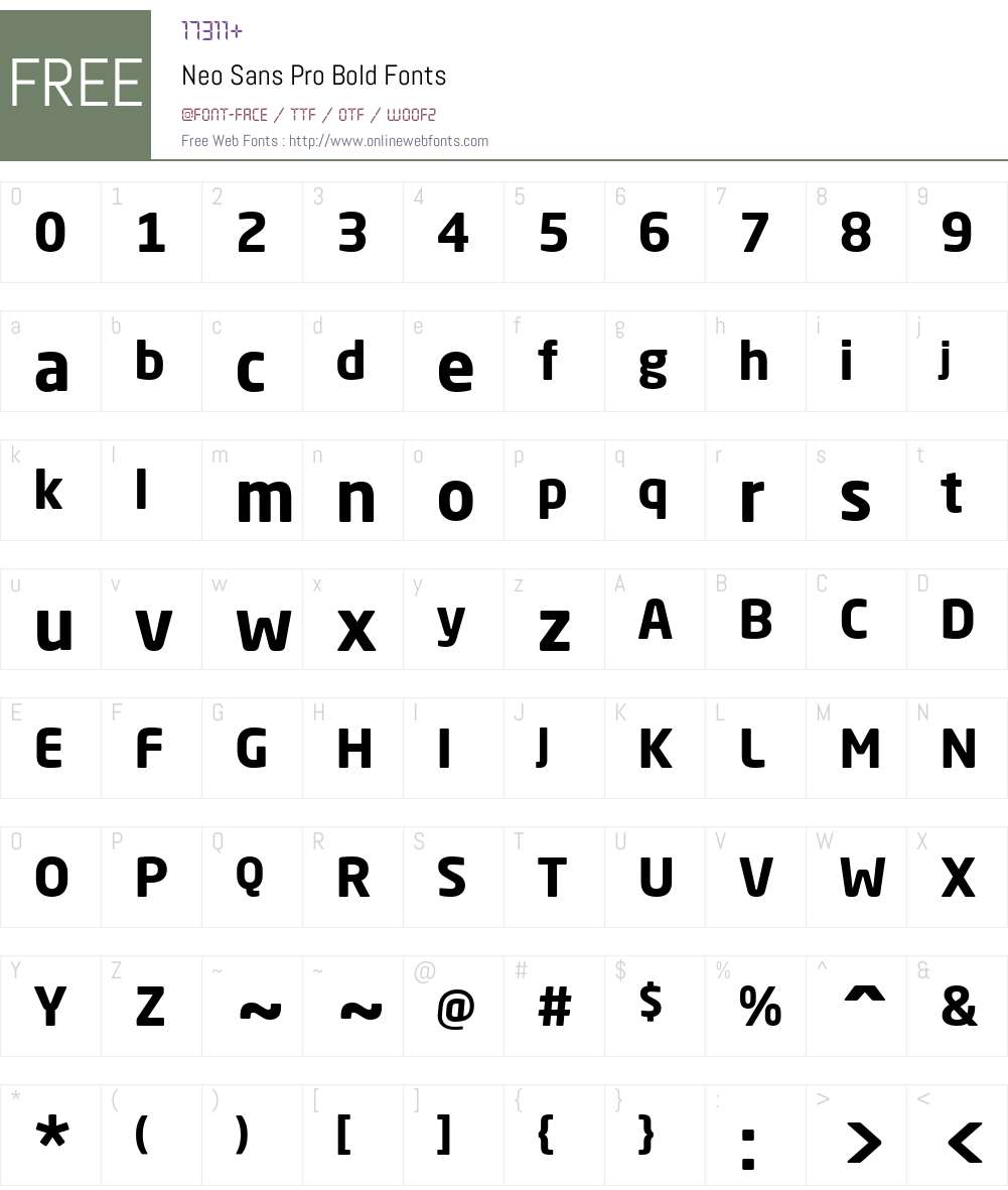 Neo Sans Pro Font Screenshots
