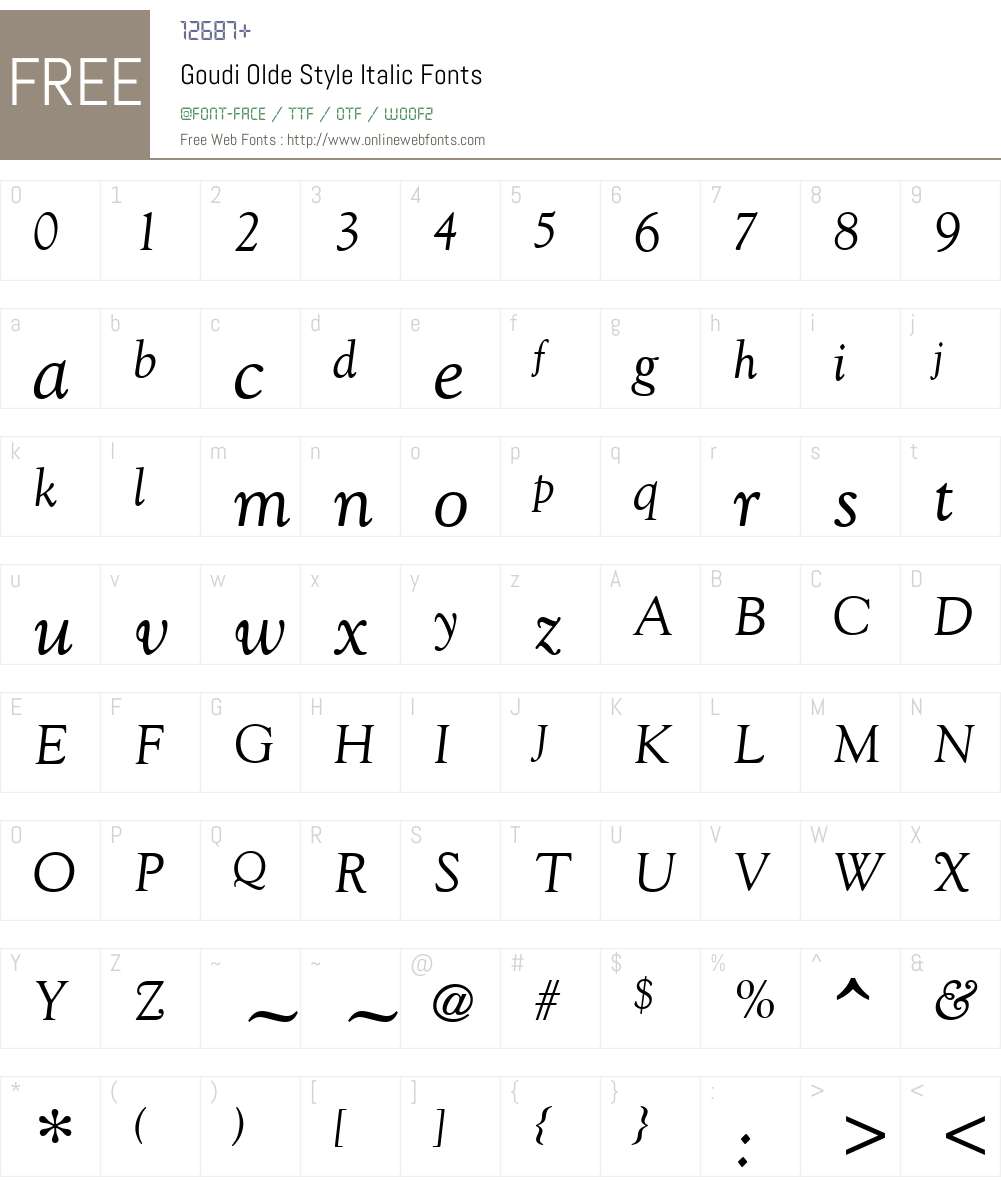 Goudi Olde Style Font Screenshots