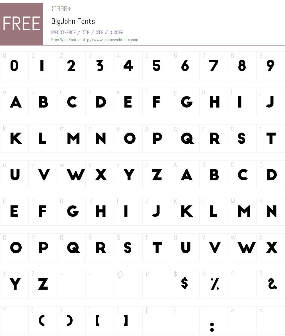 Big John Font Screenshots