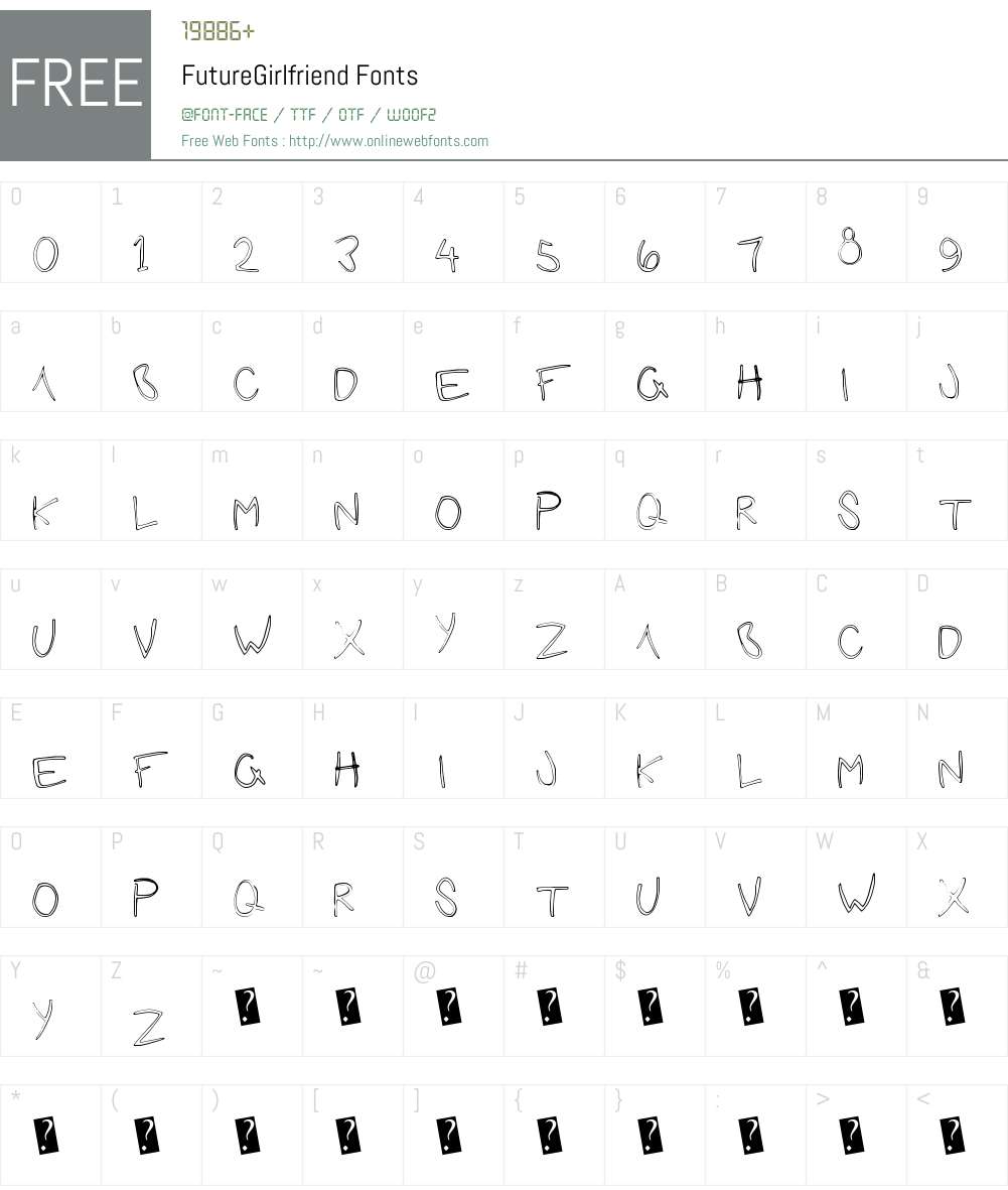 FutureGirlfriend Font Screenshots