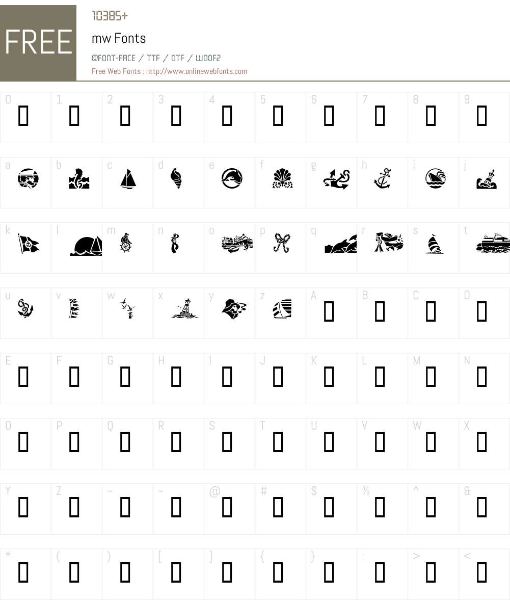 mw Font Screenshots