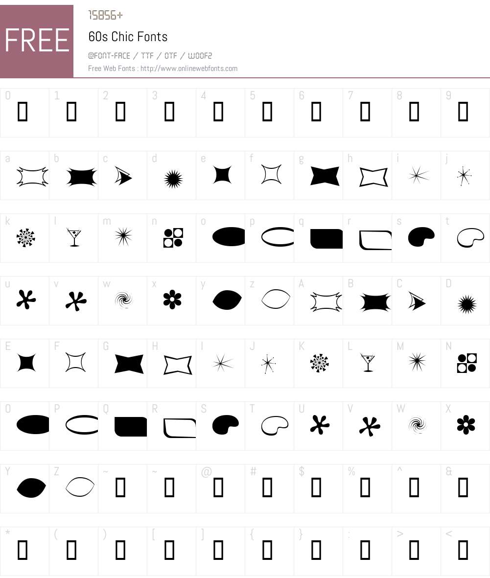 60s Chic Font Screenshots