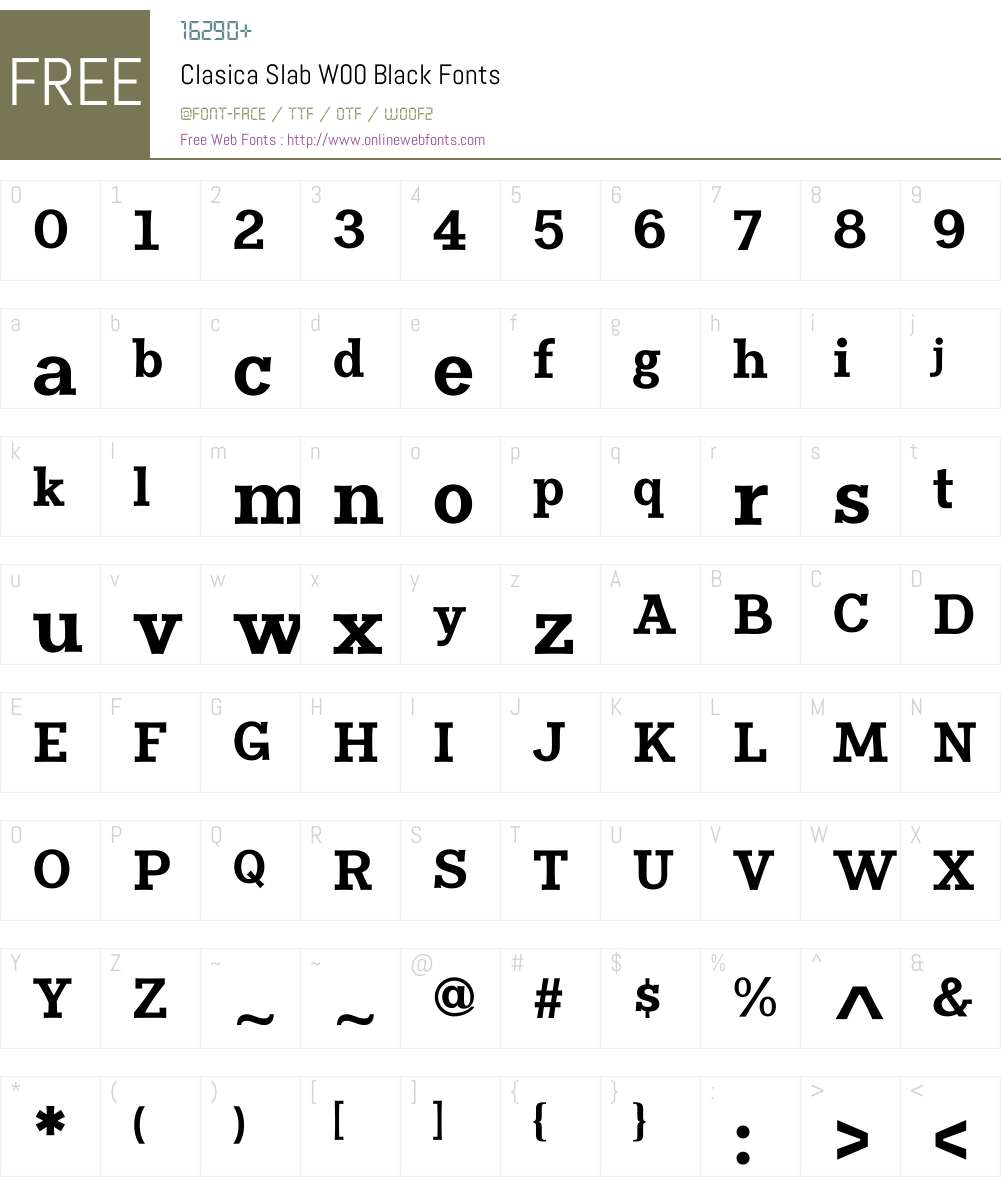 ClasicaSlabW00-Black Font Screenshots