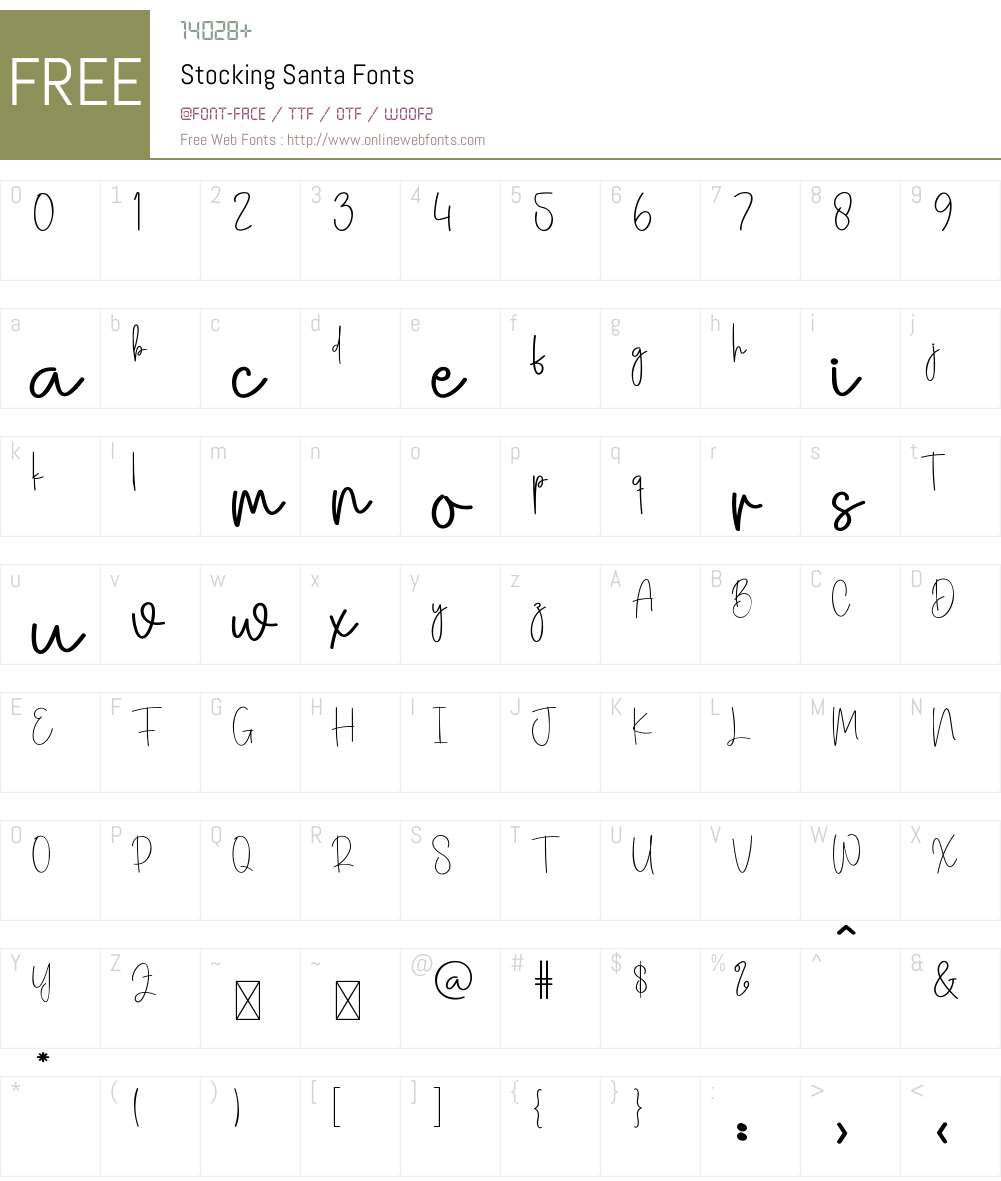 Stocking Font Stocking Santa 1.002;Fontself Maker 3.5.8 Fonts Free Download ...