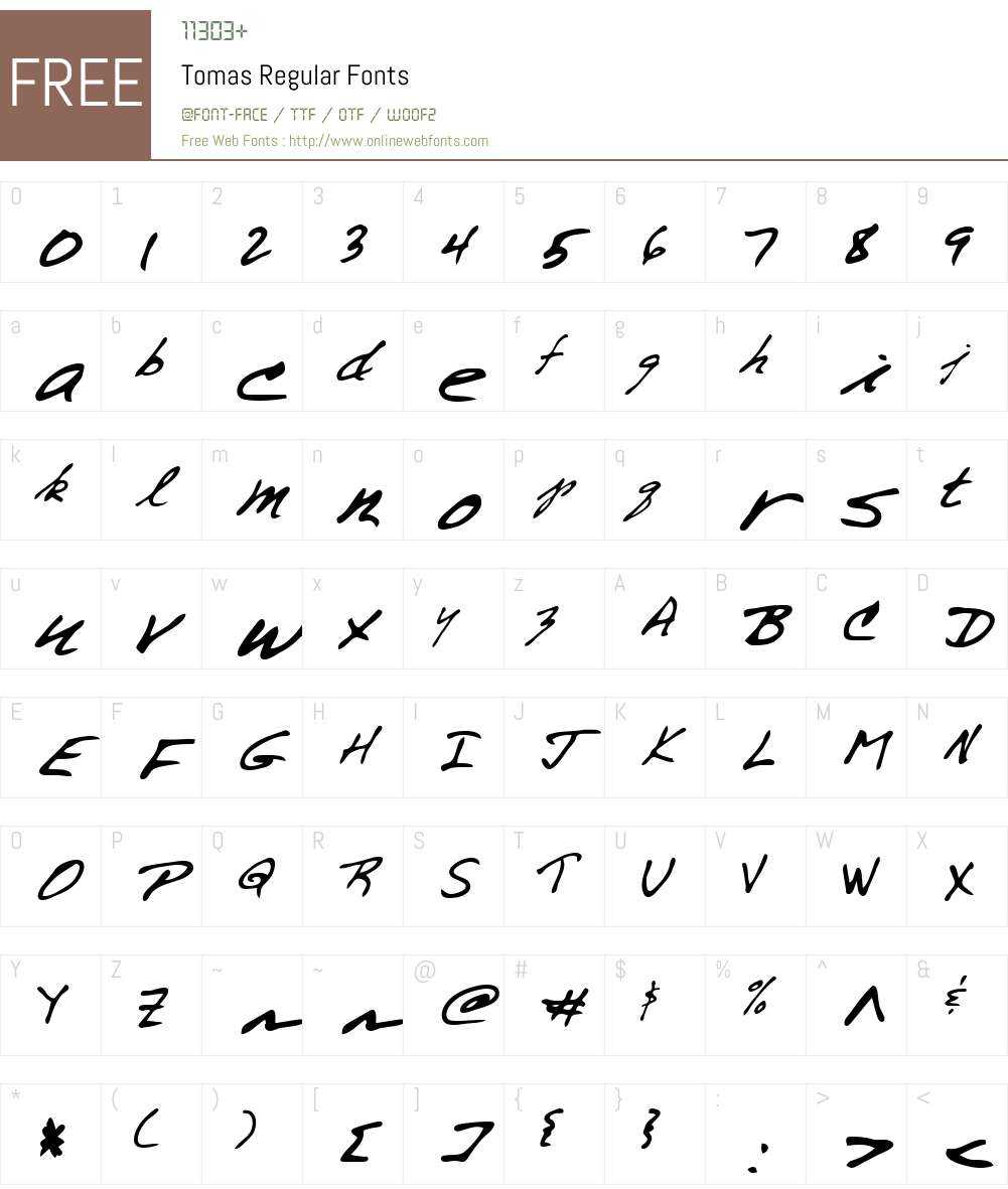 Tomas Font Screenshots