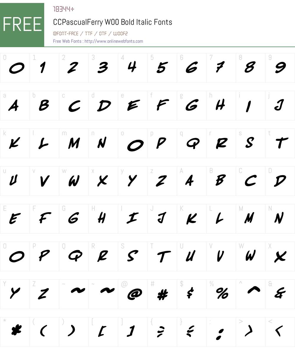 CCPascualFerryW00-BoldIt Font Screenshots