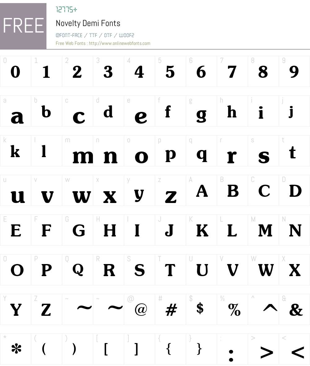 Novelty Font Screenshots