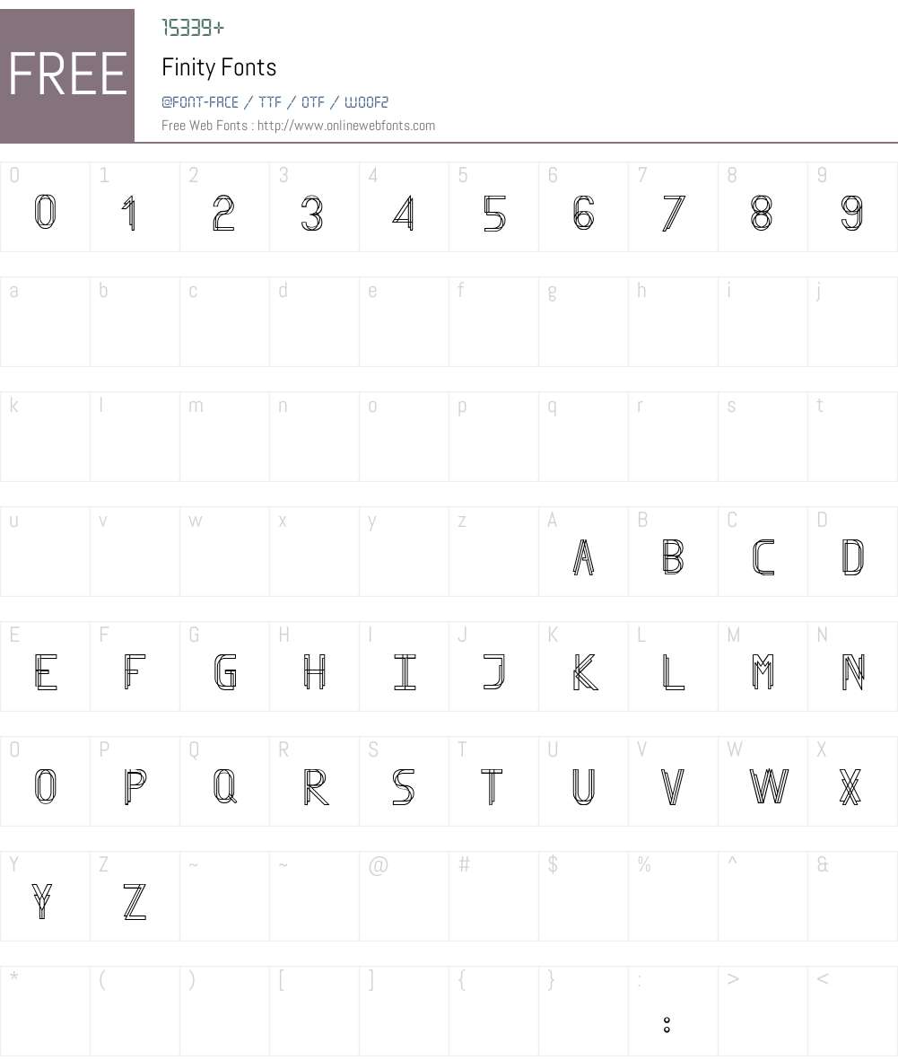 Finity Font Screenshots