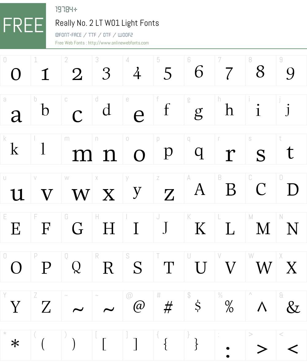 ReallyNo.2LTW01-Light Font Screenshots
