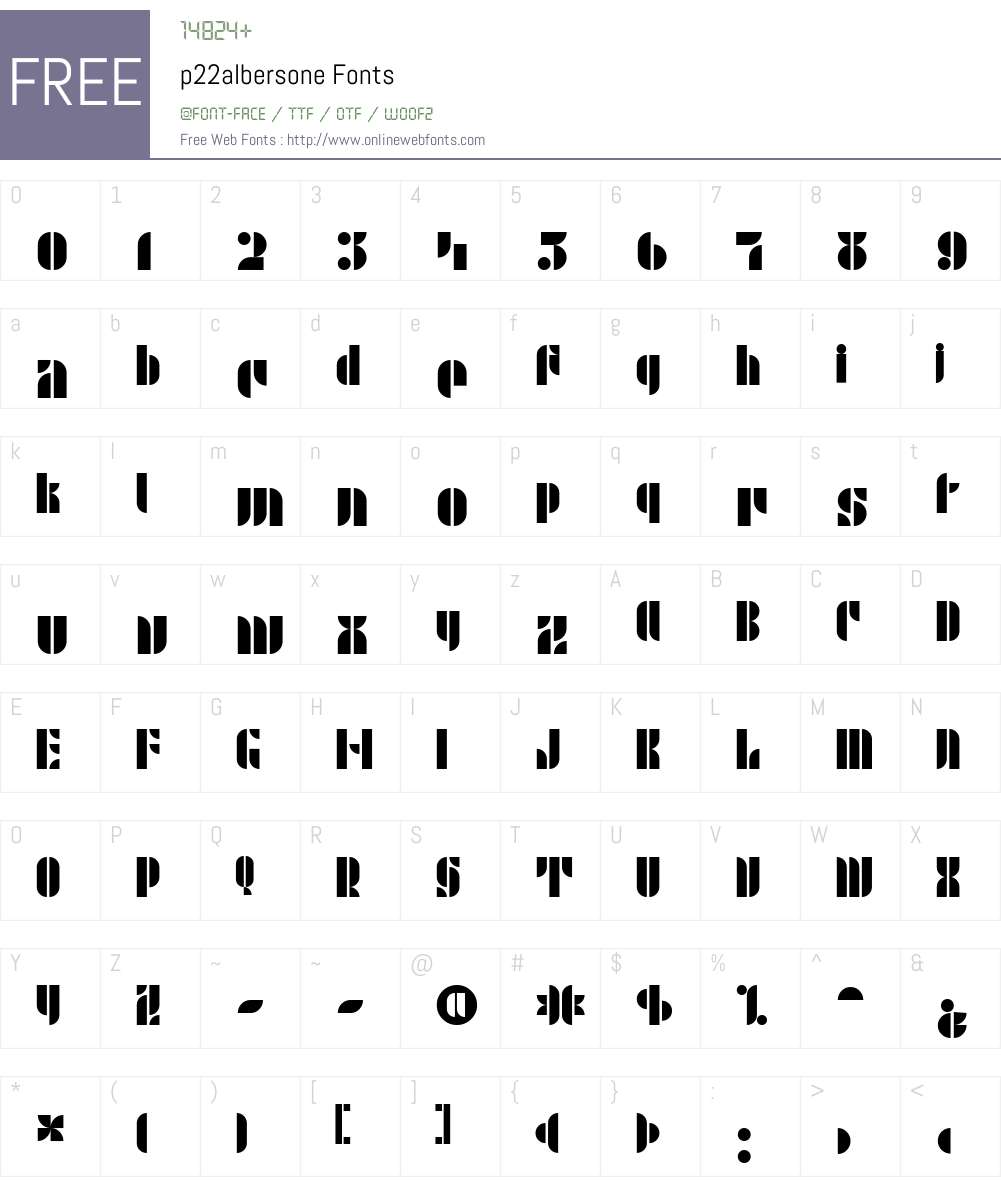 p22albers Font Screenshots