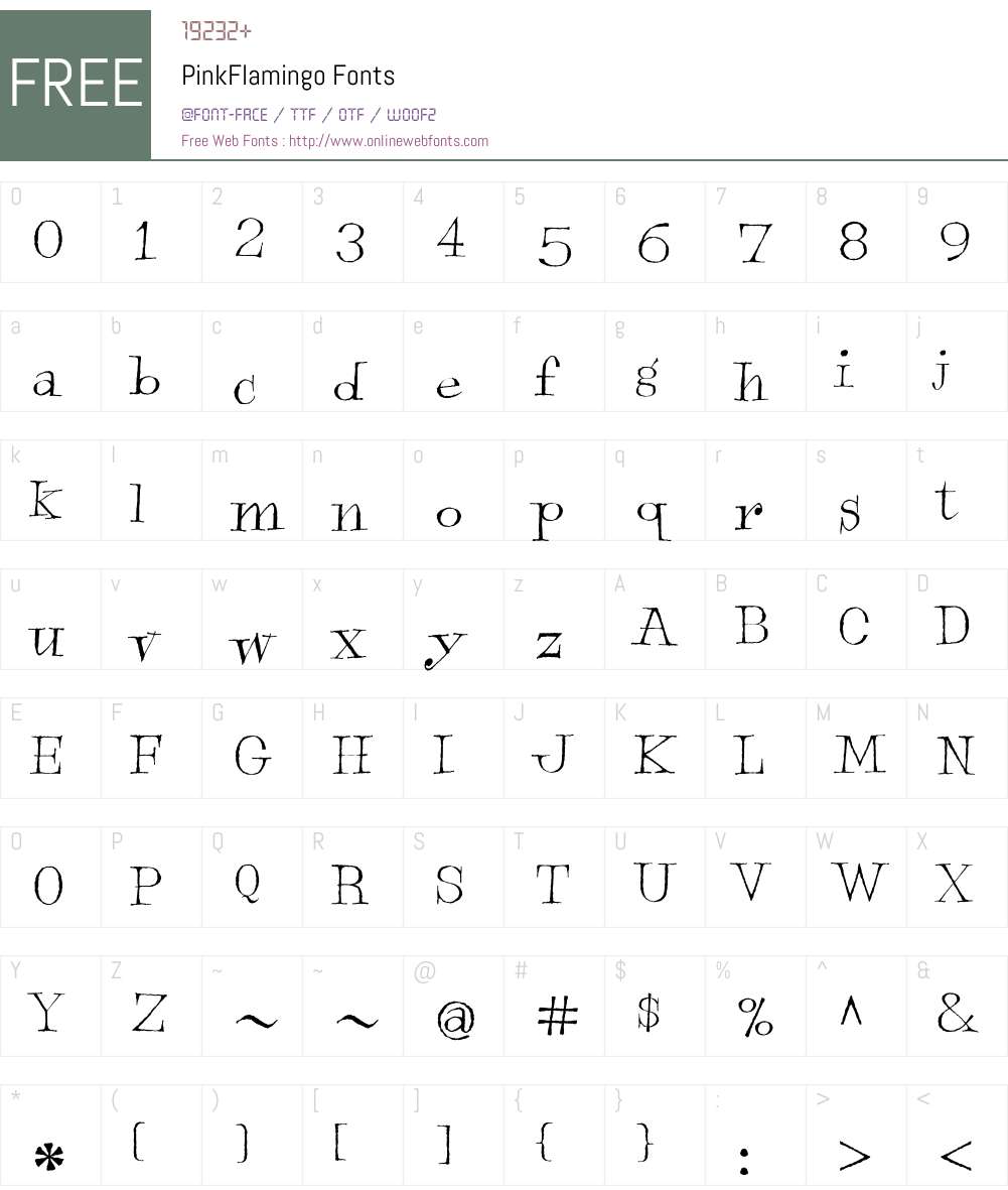 PinkFlamingo Font Screenshots