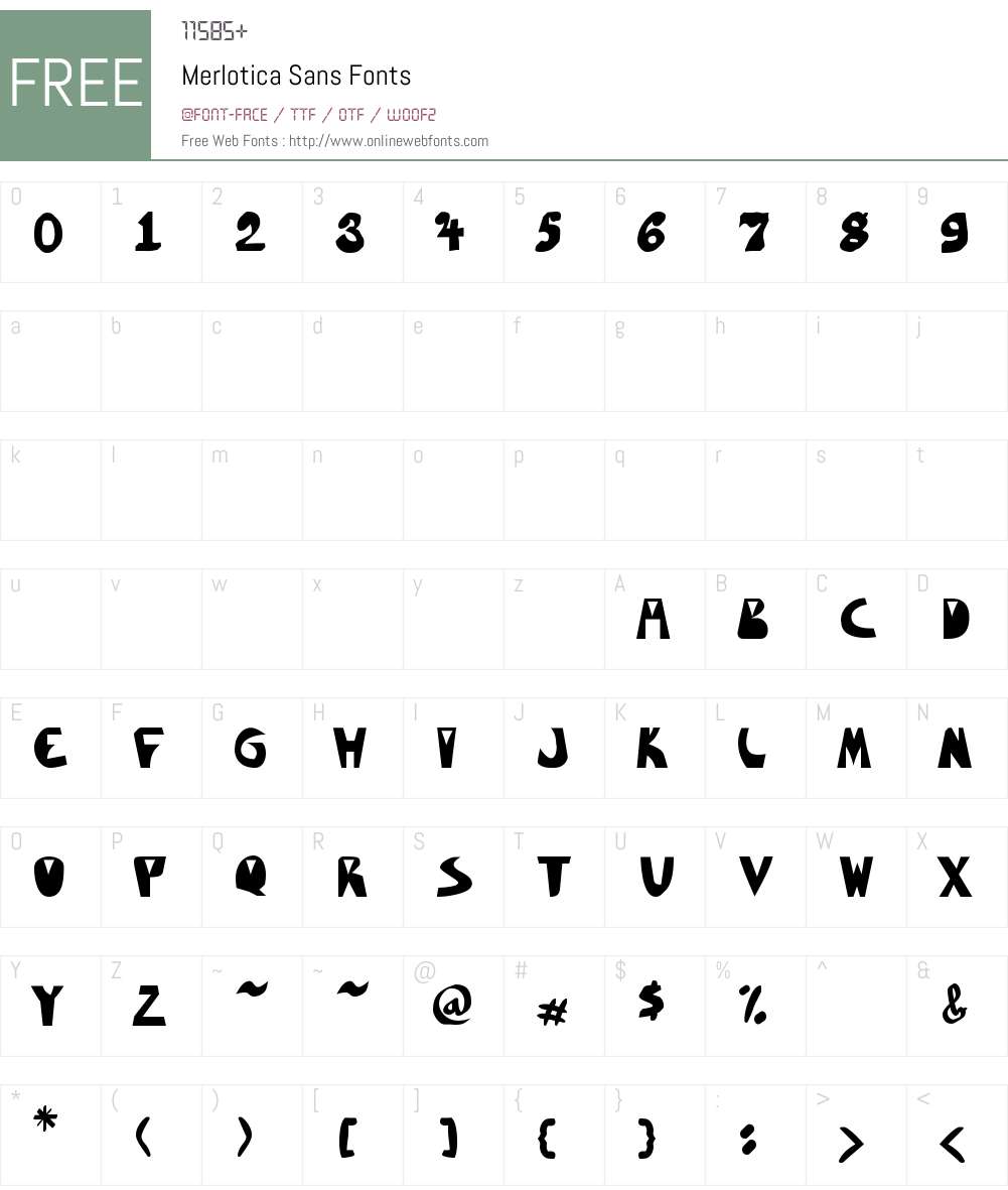 Merlotica Font Screenshots