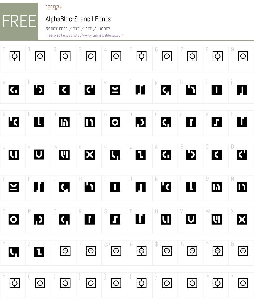 AlphaBloc Font Screenshots