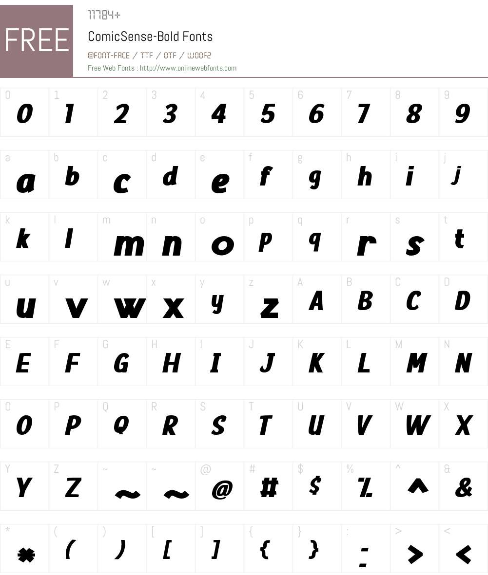 Comic Sense Font Screenshots