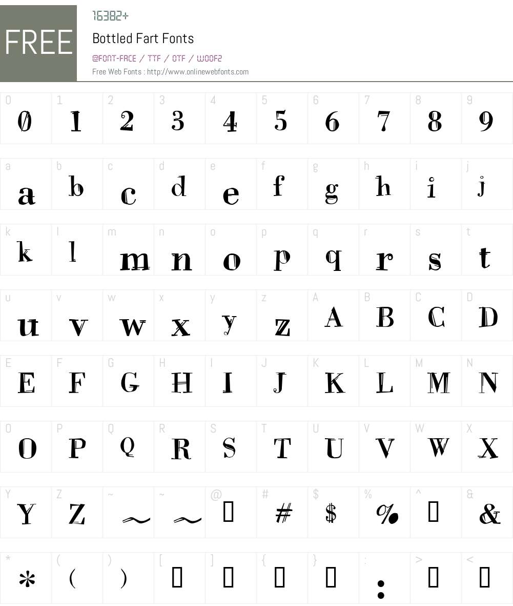 Bottled Fart Font Screenshots