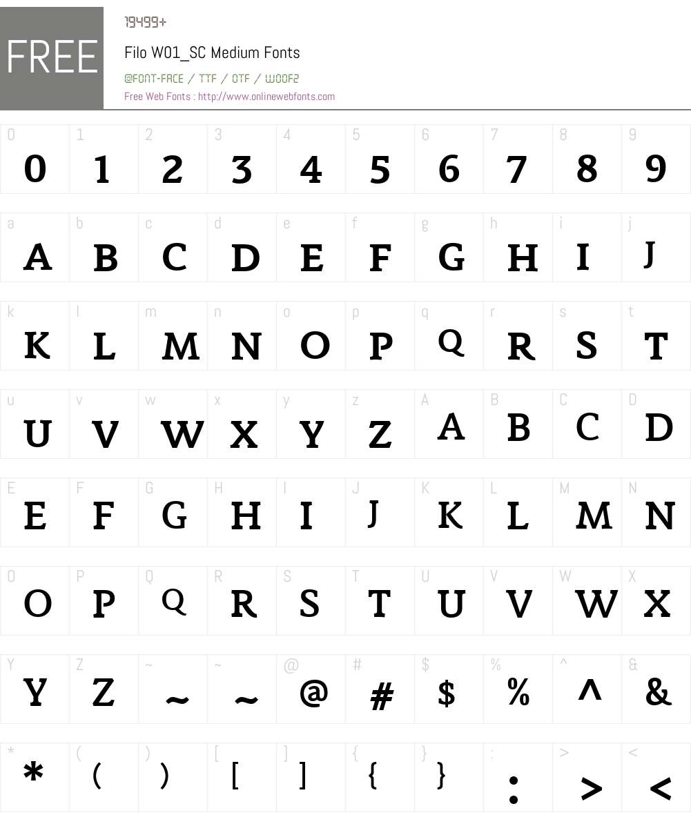 FiloW01_SC-Medium Font Screenshots