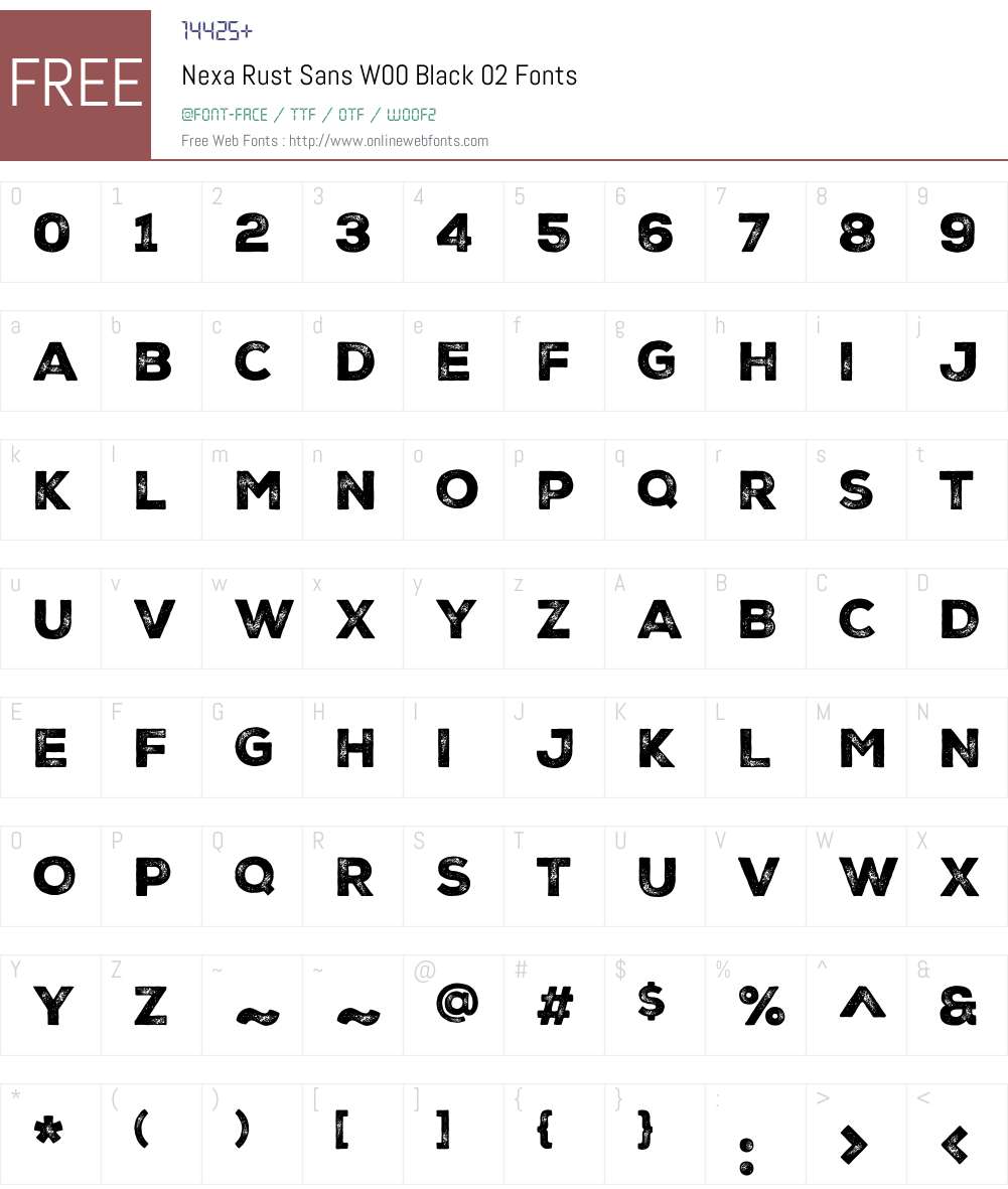 NexaRustSansW00-Black02 Font Screenshots