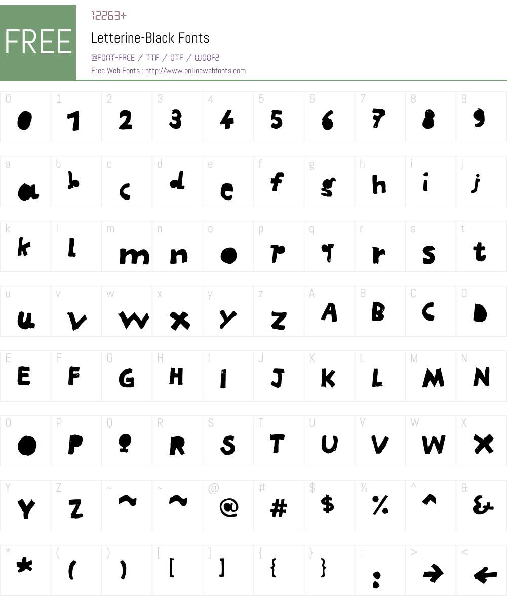 Letterine Font Screenshots