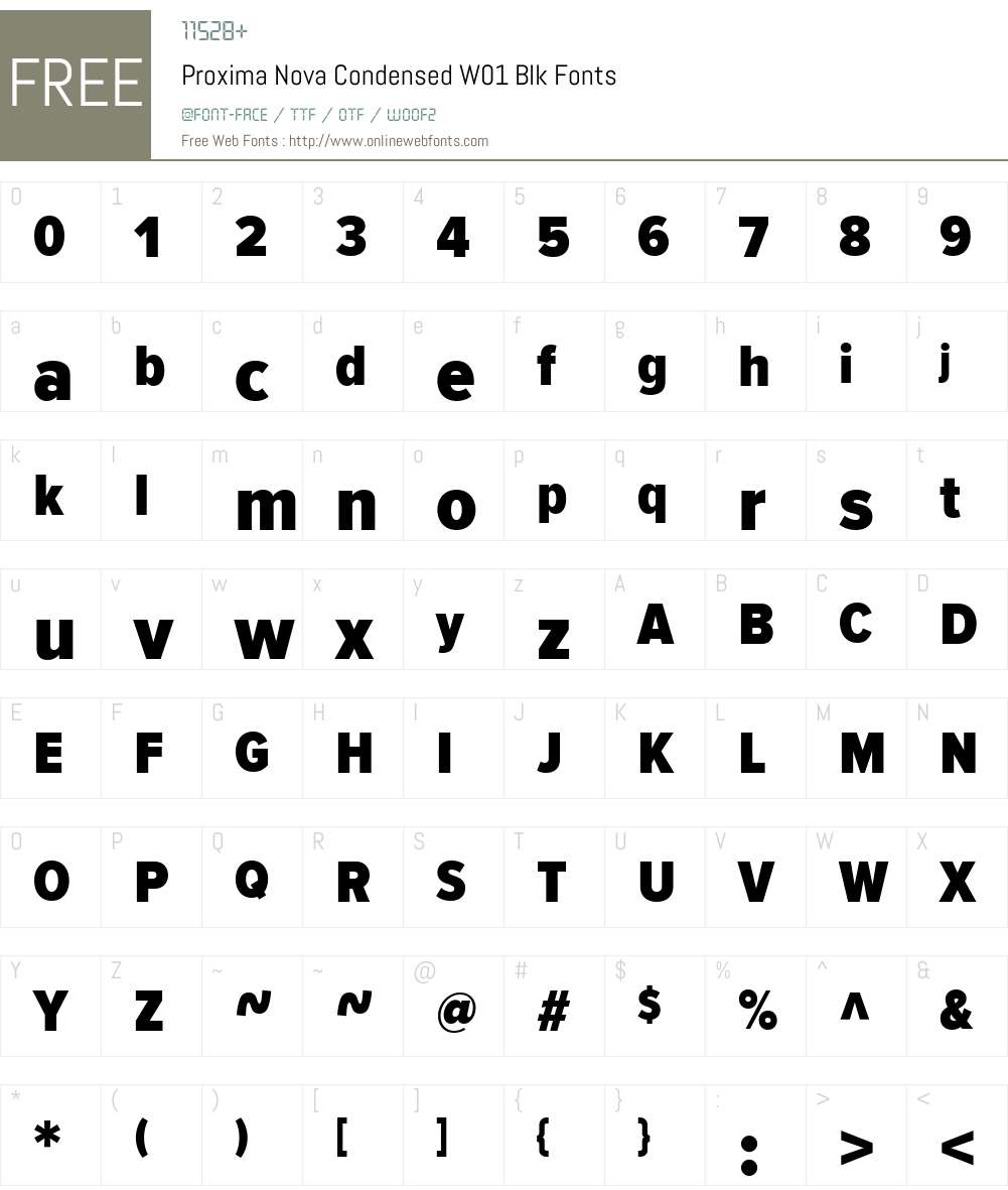 ProximaNovaCondensedW01-Blk Font Screenshots