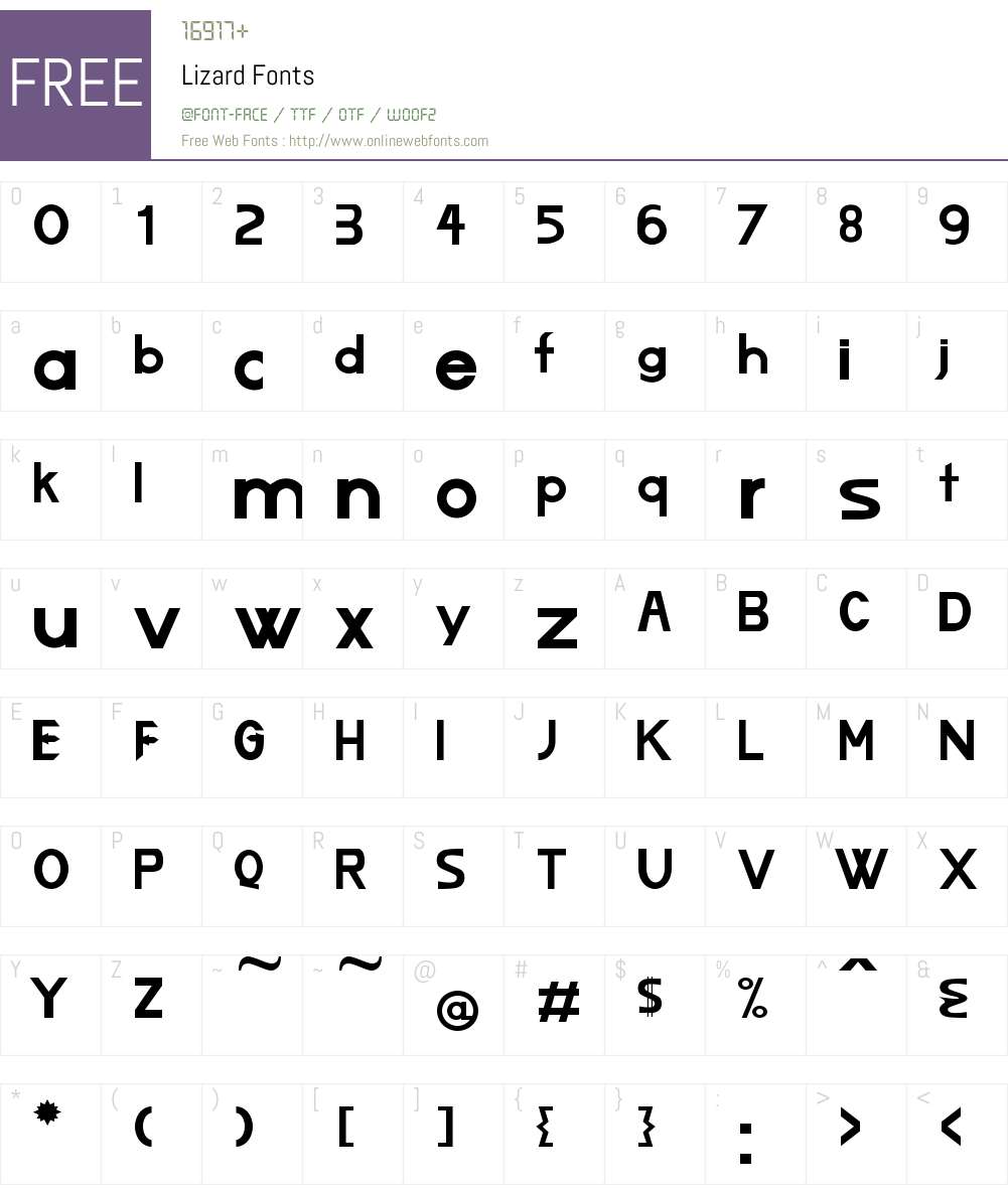 Lizard Font Screenshots