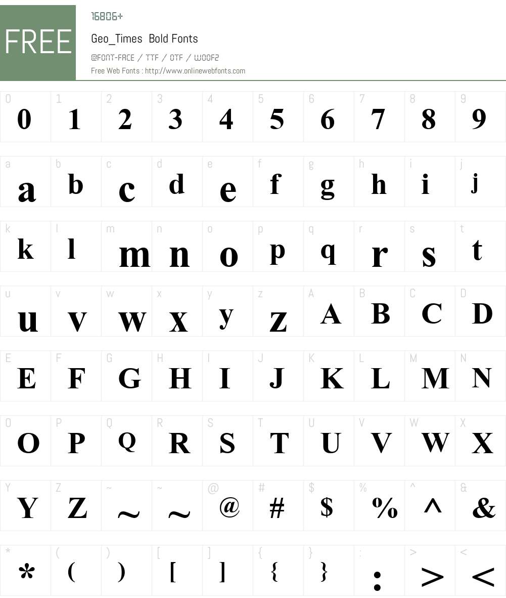 Geo_Times Font Screenshots