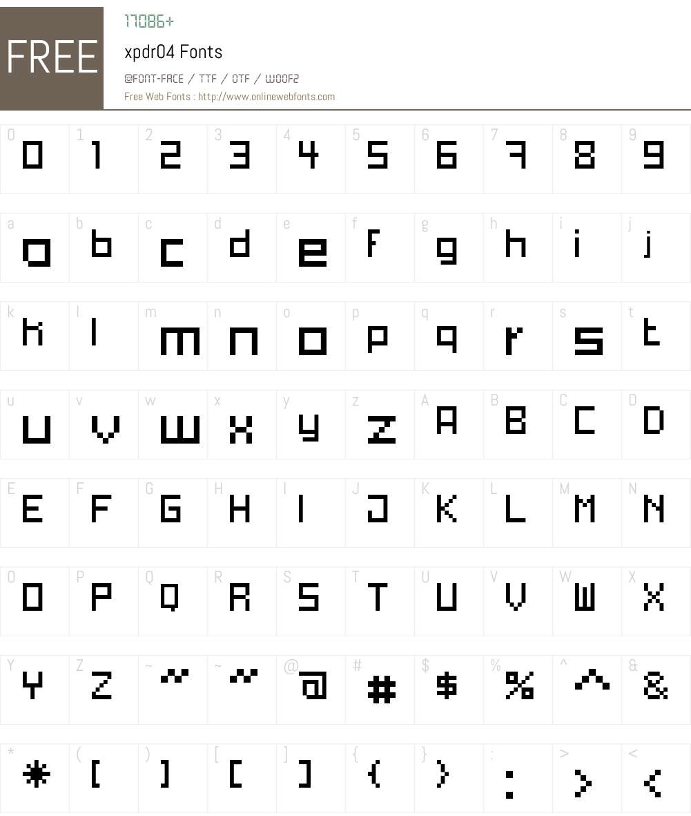 xpdr04 Font Screenshots