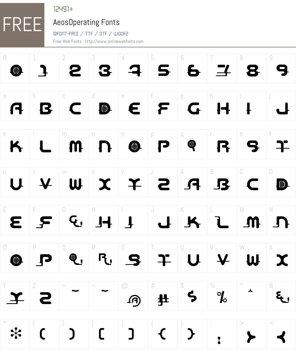 Aeos Font Screenshots